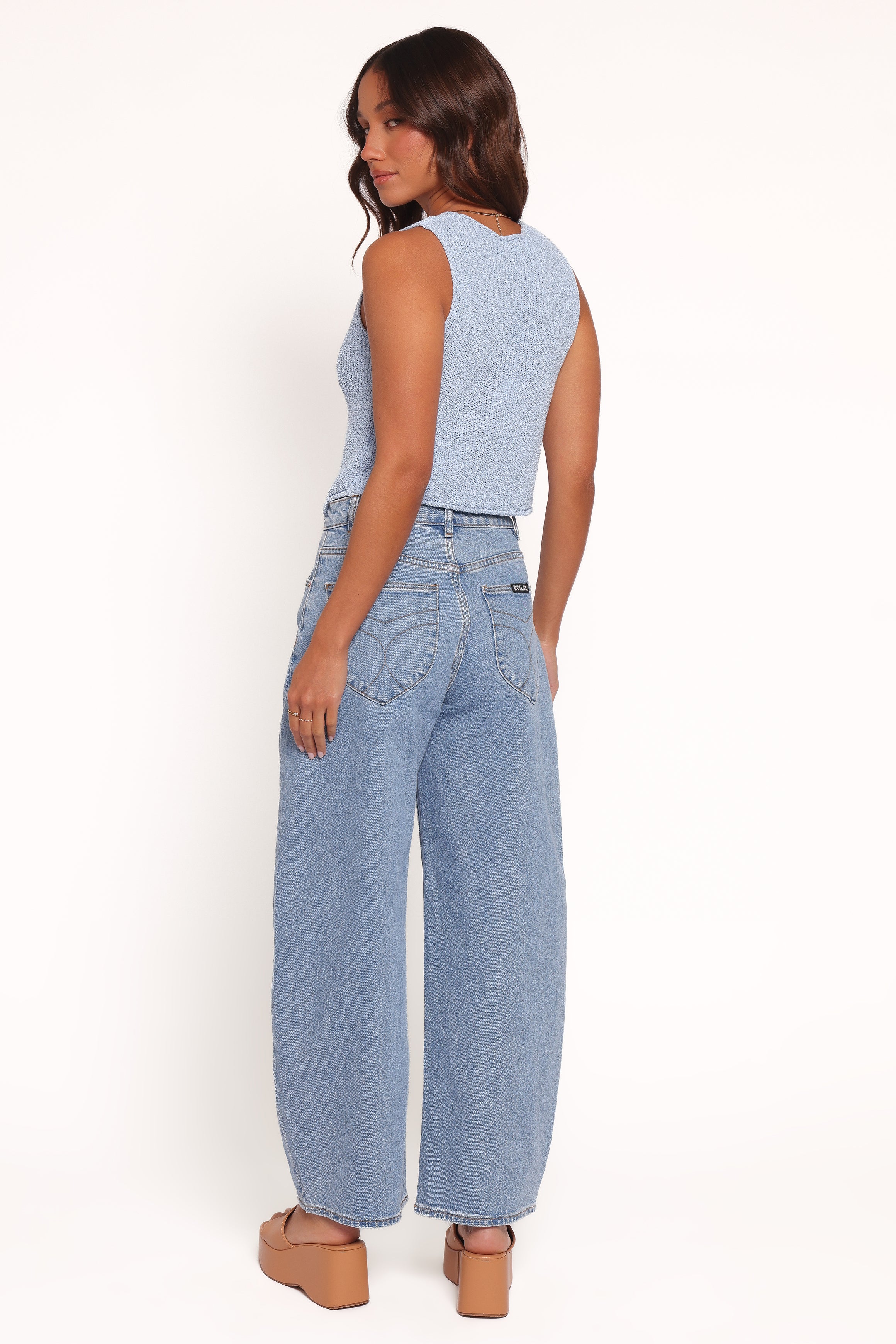 BOTTOMS Rollas Gigi Barrel Jeans - Country Blue