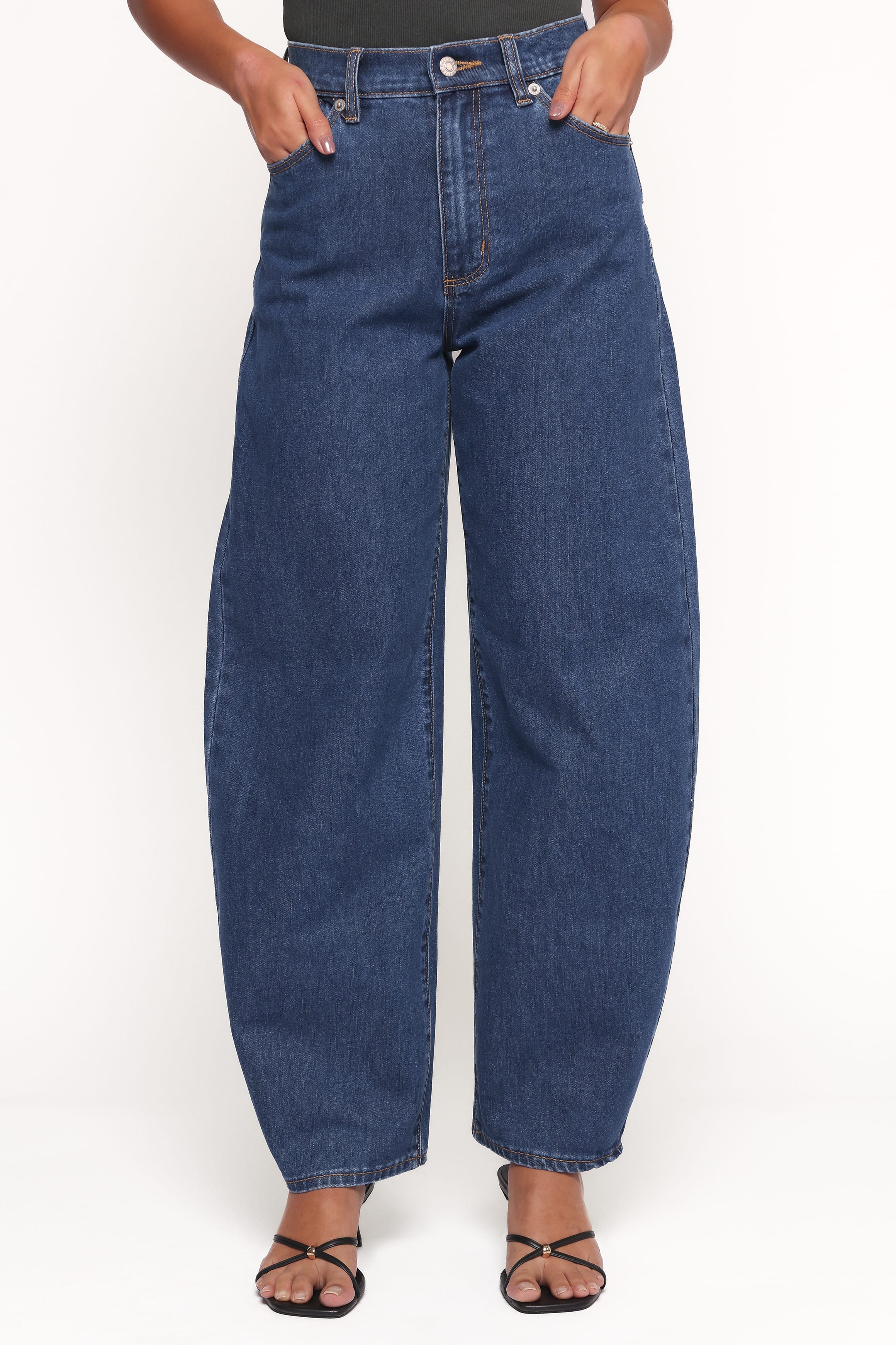 BOTTOMS Rollas Gigi Barrel Jeans - Forever Blue