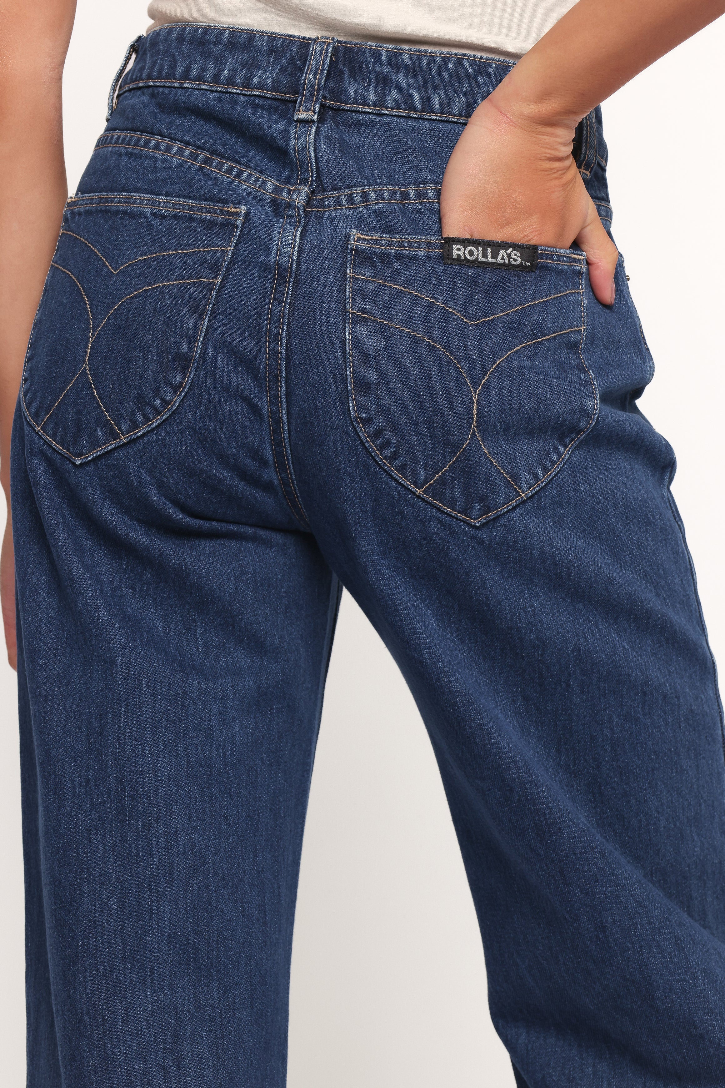 BOTTOMS Rollas Kate Baggy - Deep Blue