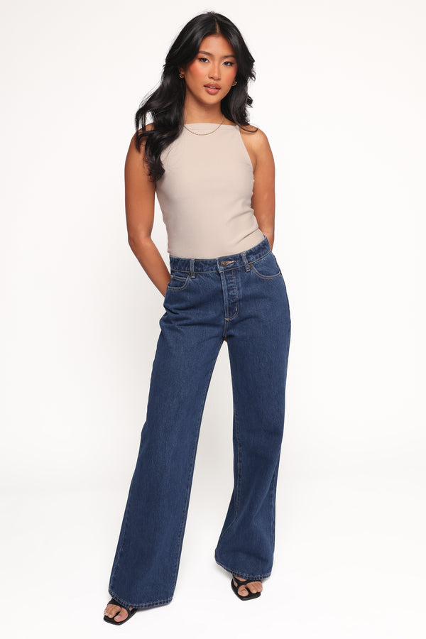 BOTTOMS Rollas Kate Baggy - Deep Blue