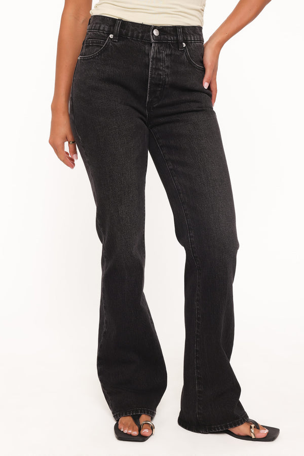 BOTTOMS @Rollas Midtown Bootcut Jeans - Black Rock