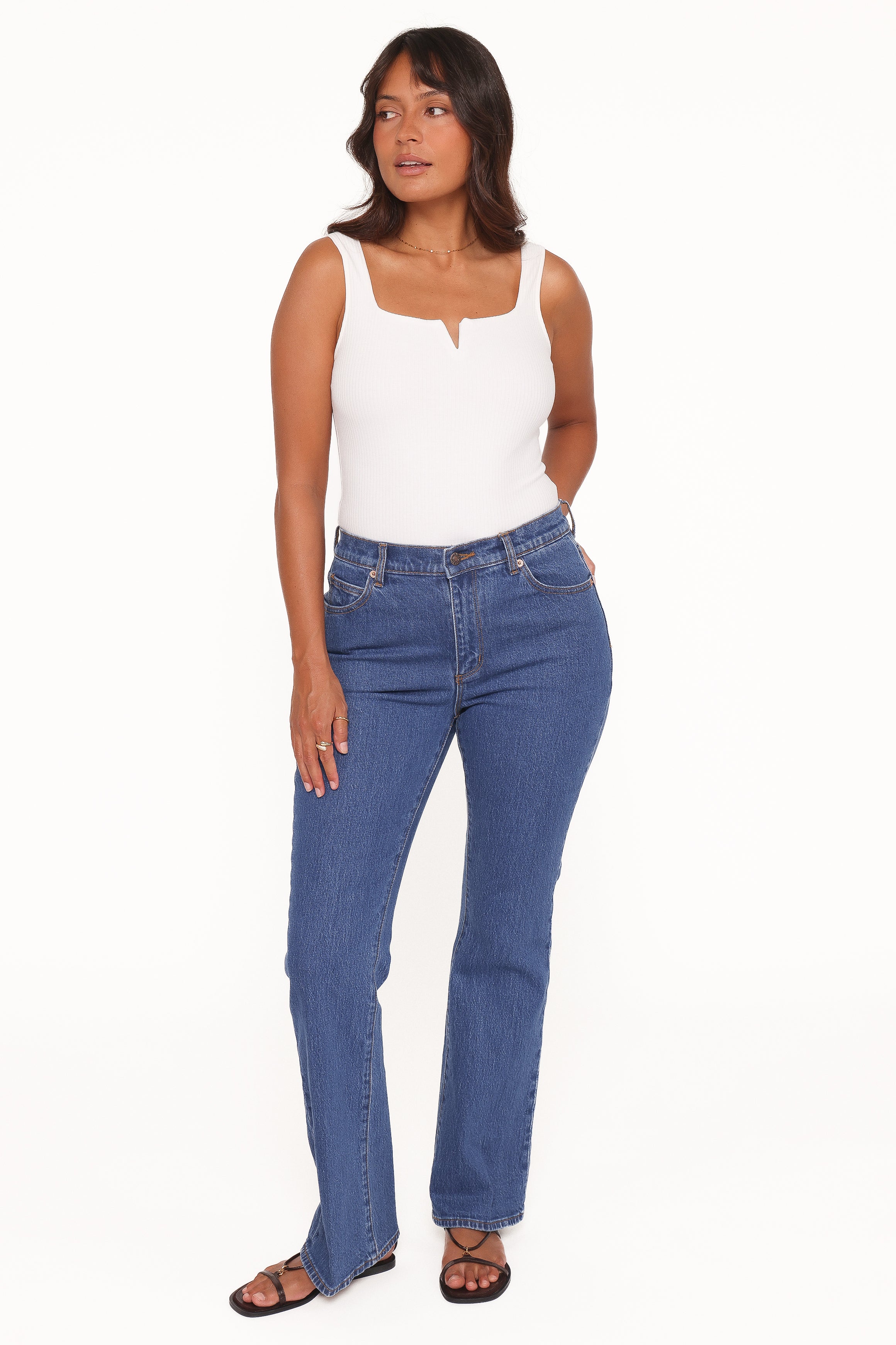 BOTTOMS Rollas Midtown Bootcut Jeans - Canyon Stone
