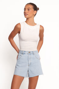 BOTTOMS Rollas Mirage Short - Nina Blue Organic