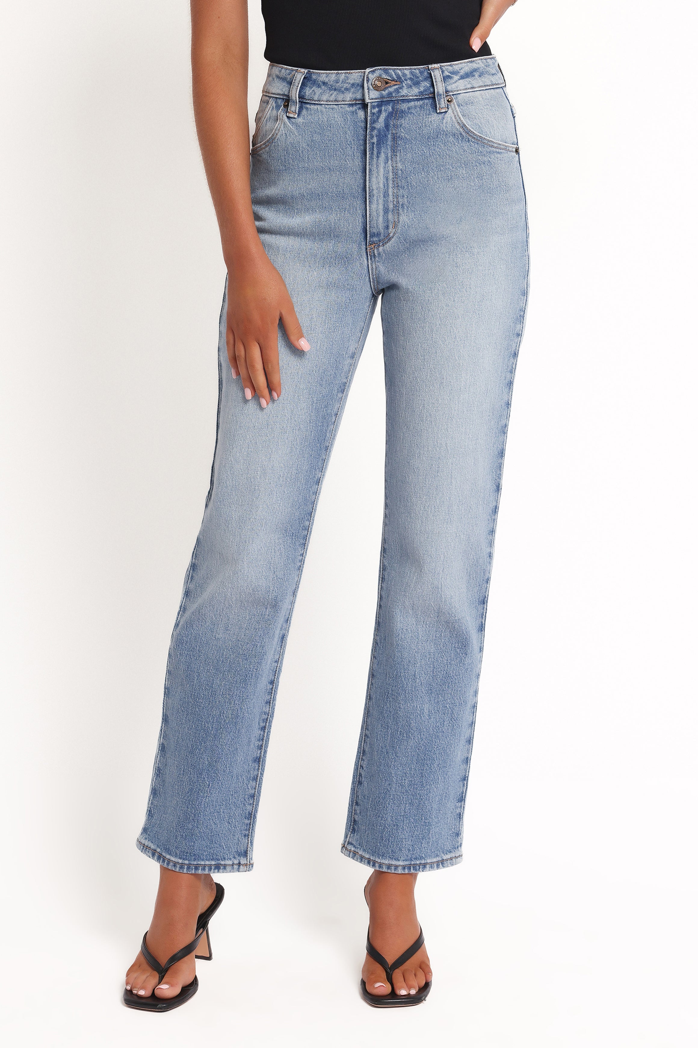 BOTTOMS Rollas Original Straight Jeans - Brad Blue