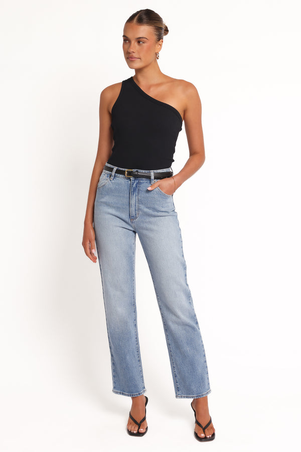 BOTTOMS Rollas Original Straight Jeans - Brad Blue