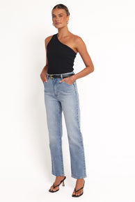BOTTOMS Rollas Original Straight Jeans - Brad Blue