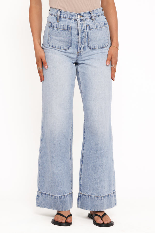 BOTTOMS Rollas Relaxed Sailor Jeans Long - Breezy Blue