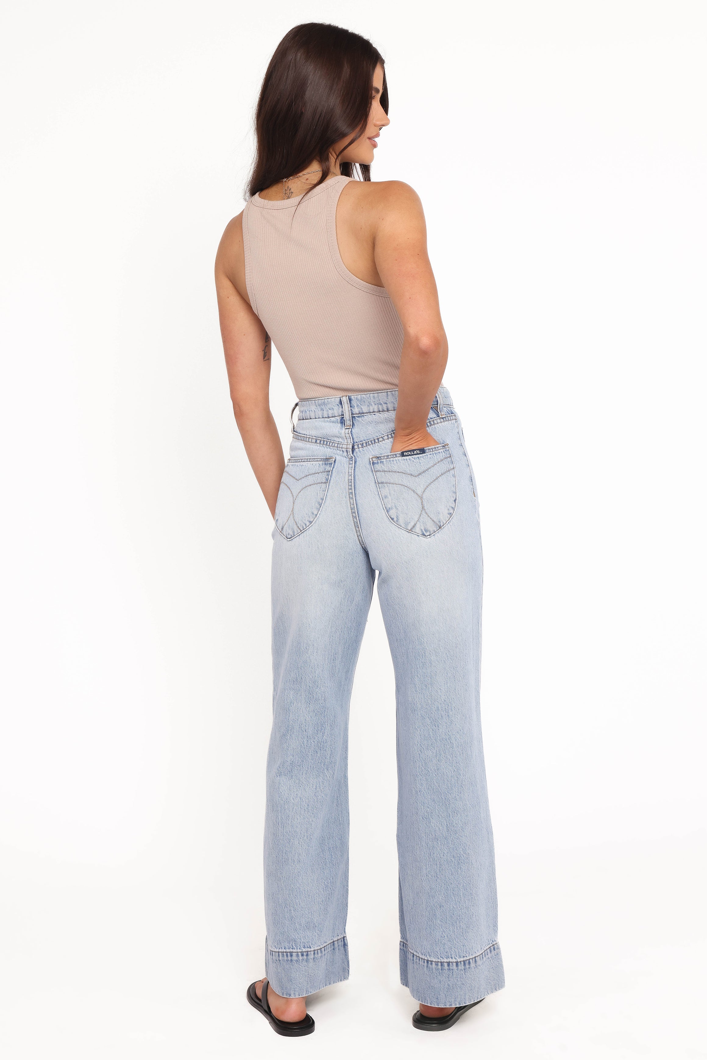 BOTTOMS Rollas Relaxed Sailor Jeans Long - Breezy Blue
