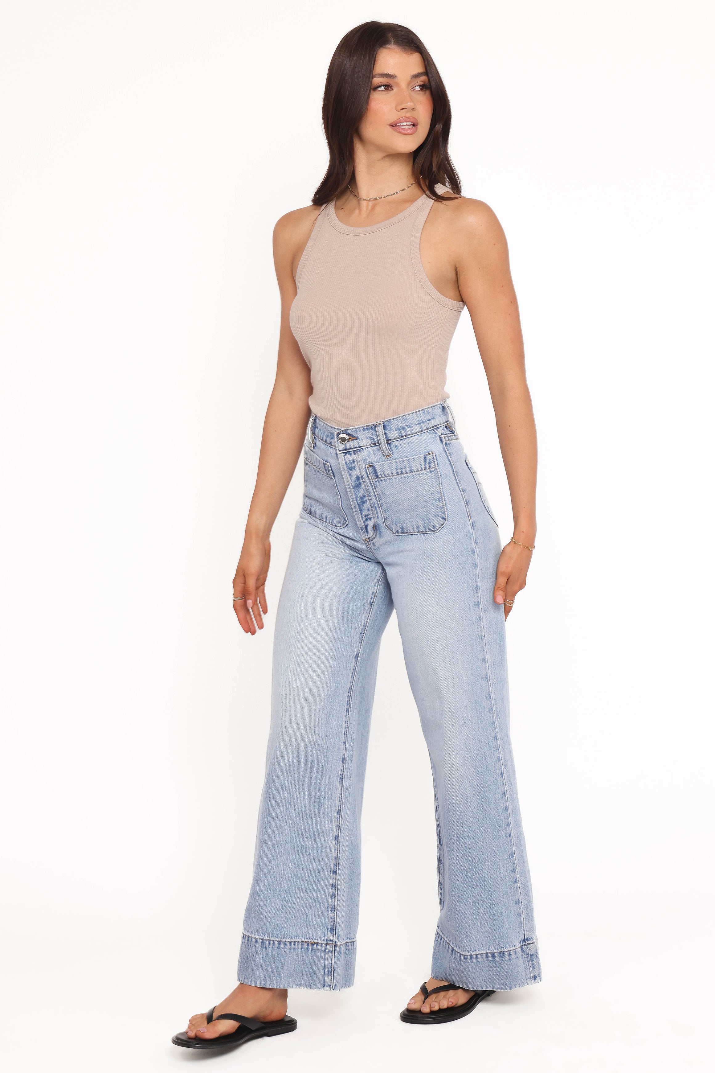 BOTTOMS Rollas Relaxed Sailor Jeans Long - Breezy Blue