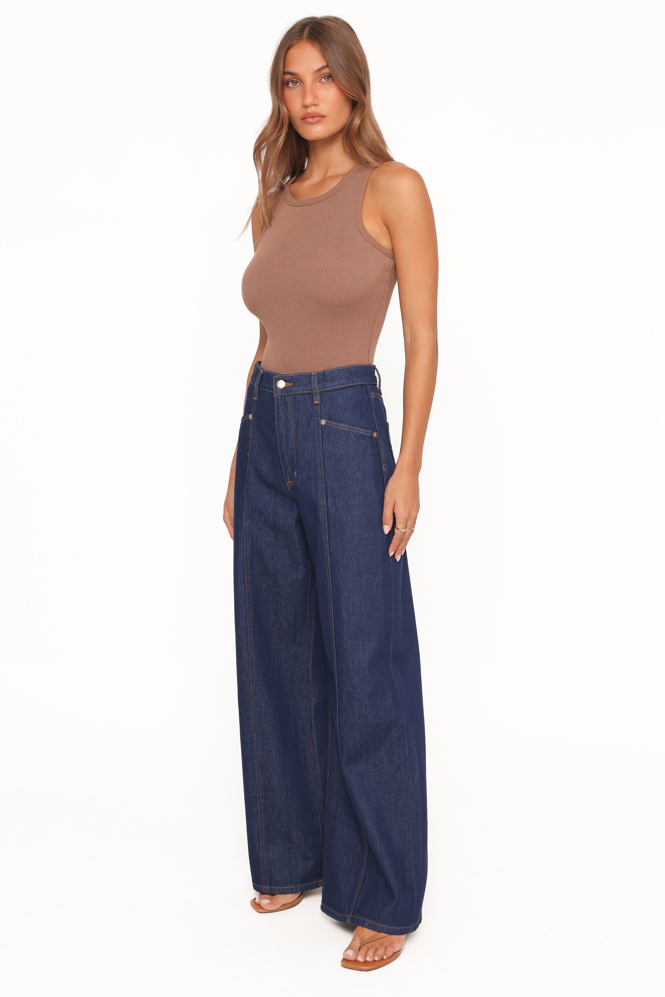 BOTTOMS Rollas Relaxed Sailor Long Deco Jeans - Soho Blue