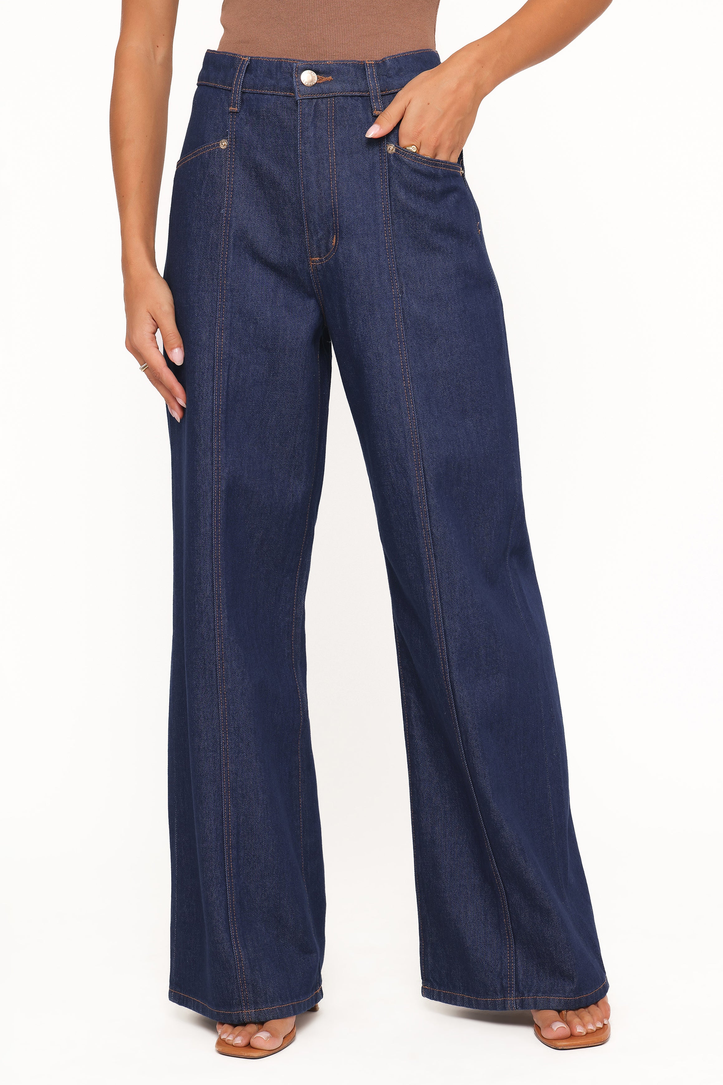 BOTTOMS Rollas Relaxed Sailor Long Deco Jeans - Soho Blue