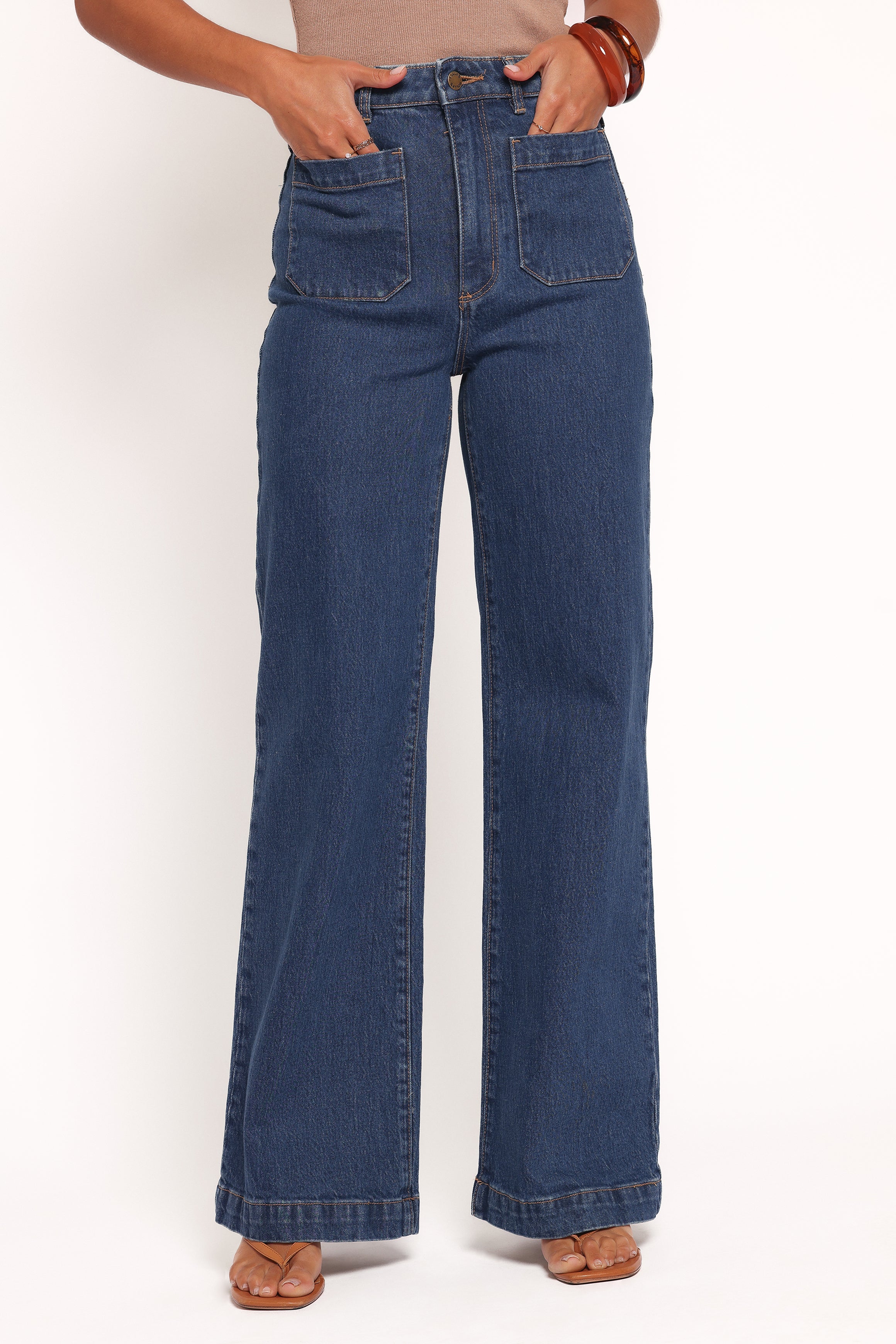 BOTTOMS Rollas Sailor Long Jeans - Eco Ruby Blue