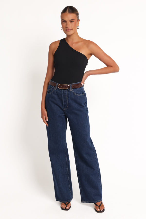 BOTTOMS Rollas Stevie Relaxed Jeans - Deep Blue