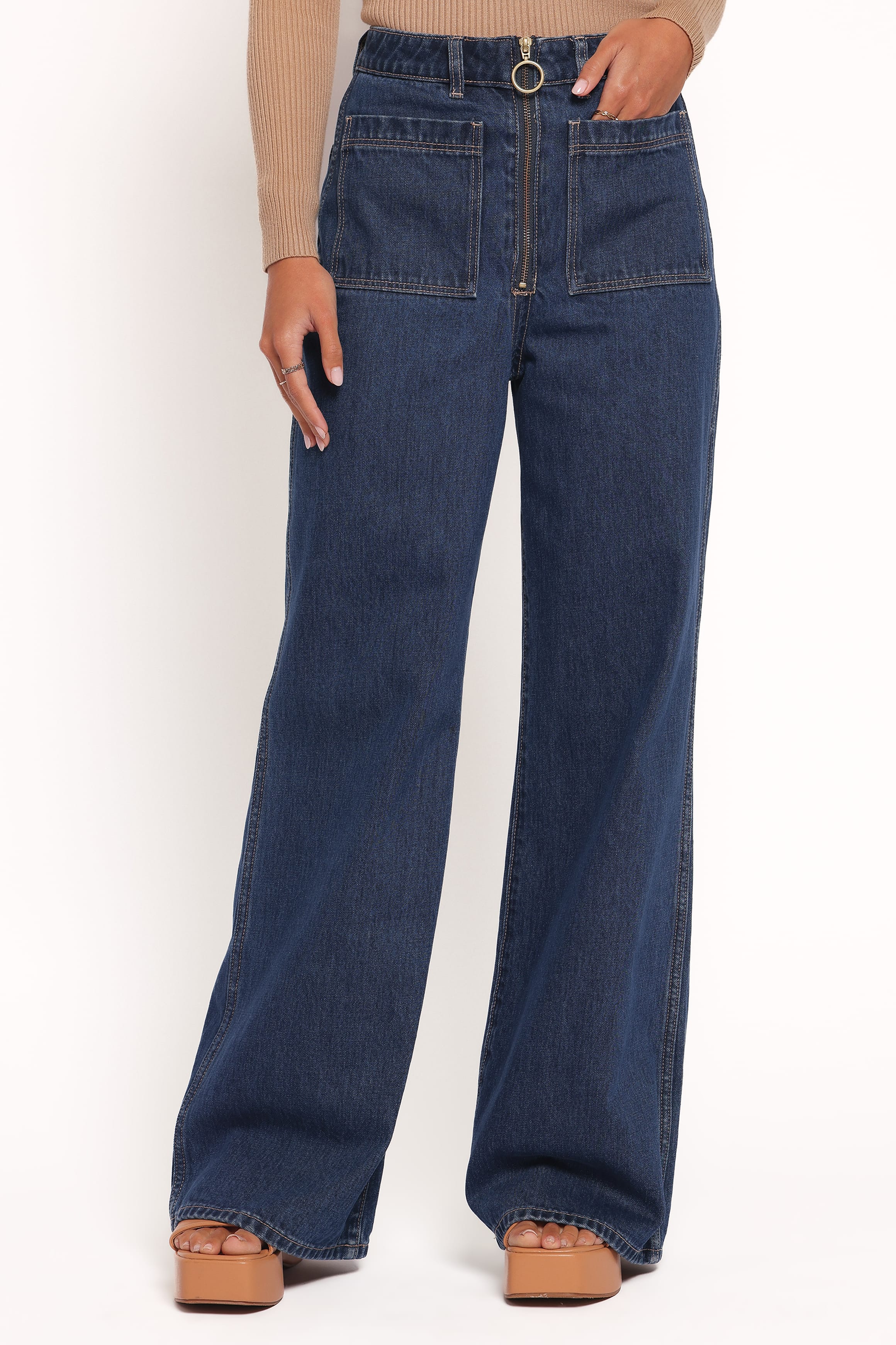 Rollas Downtown Flare Jeans - Canyon Stone | Petal & Pup