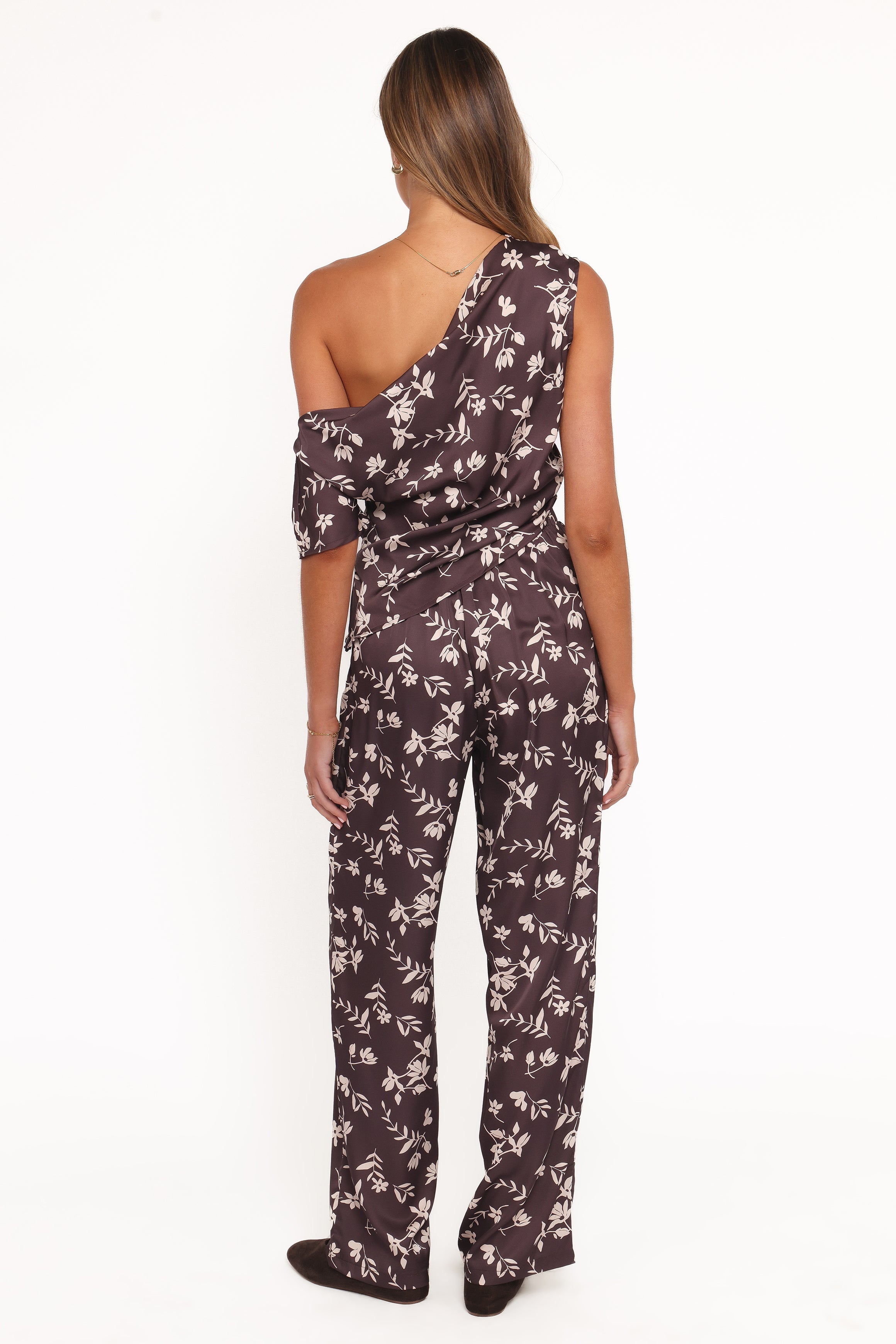 BOTTOMS Romola Pant - Brown Cream Floral