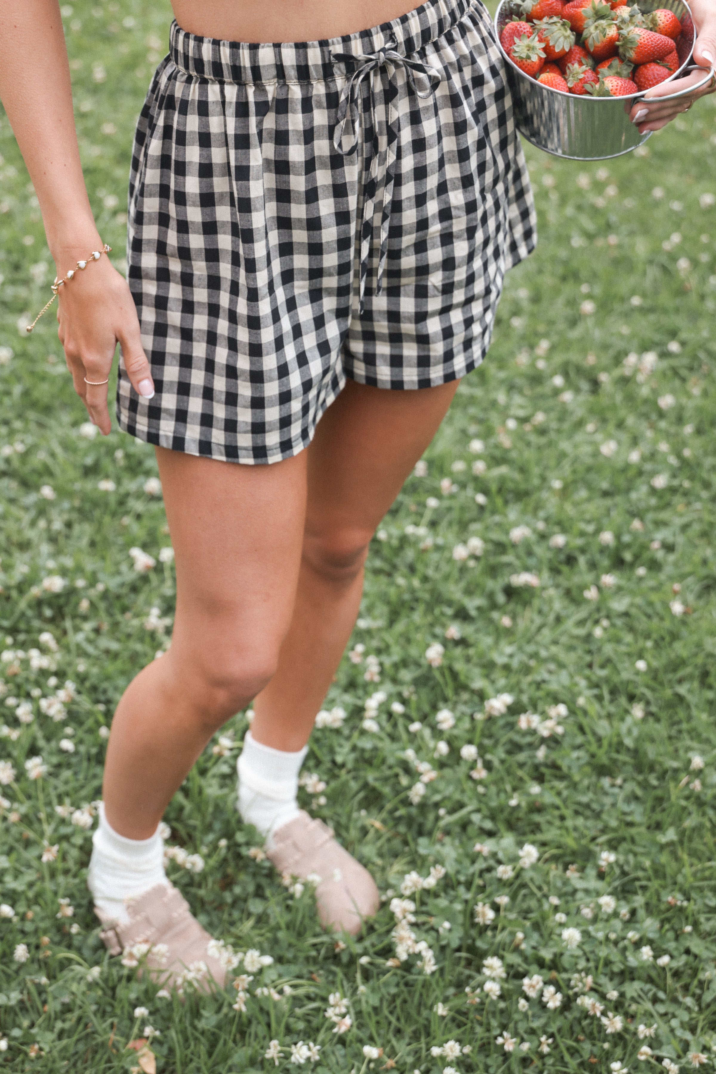 BOTTOMS Rory Shorts - Black Gingham