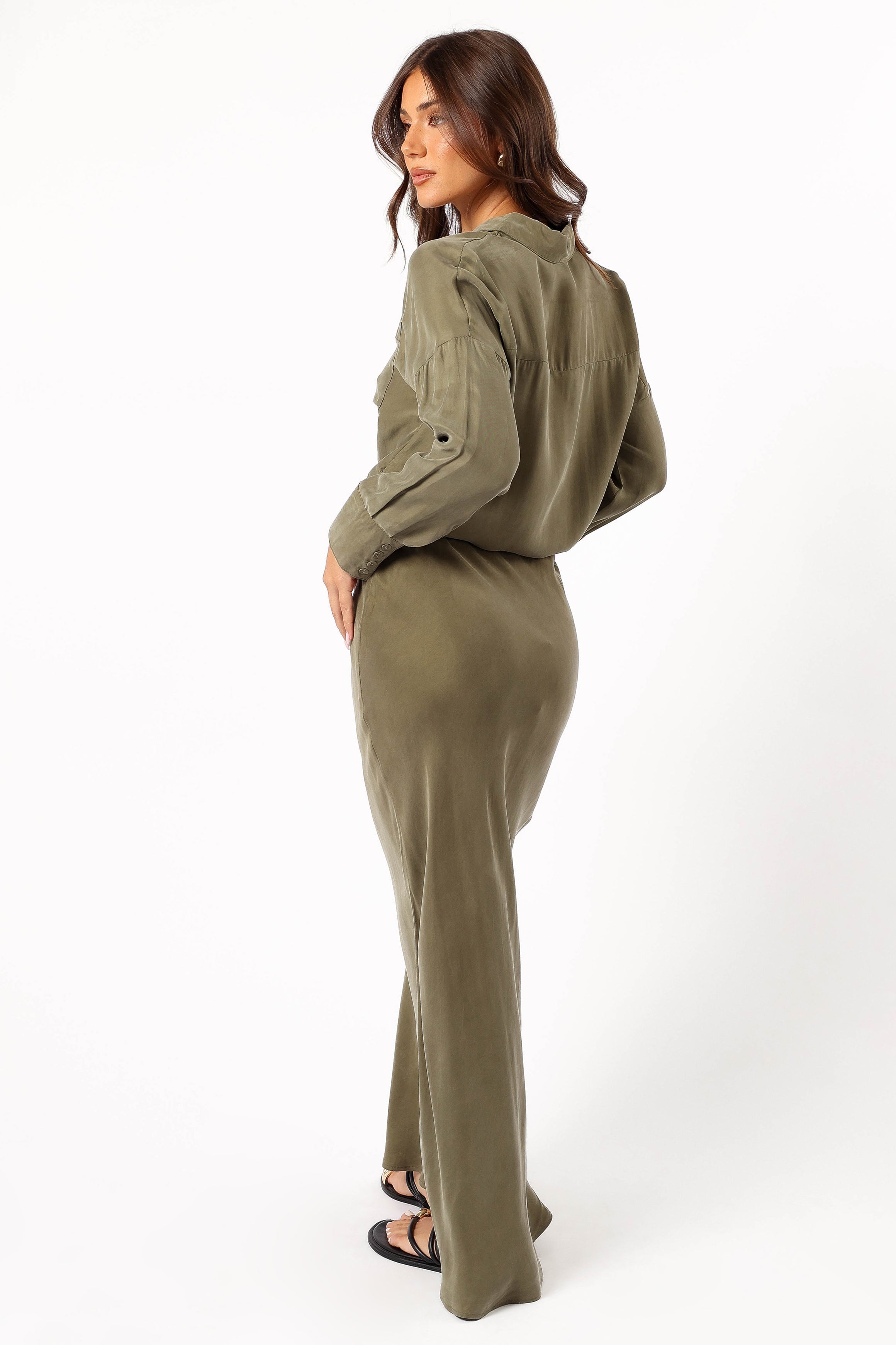 BOTTOMS @Rowen Maxi Skirt - Olive