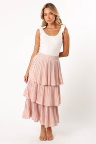 BOTTOMS @Rylan Maxi Skirt - Champagne Pink