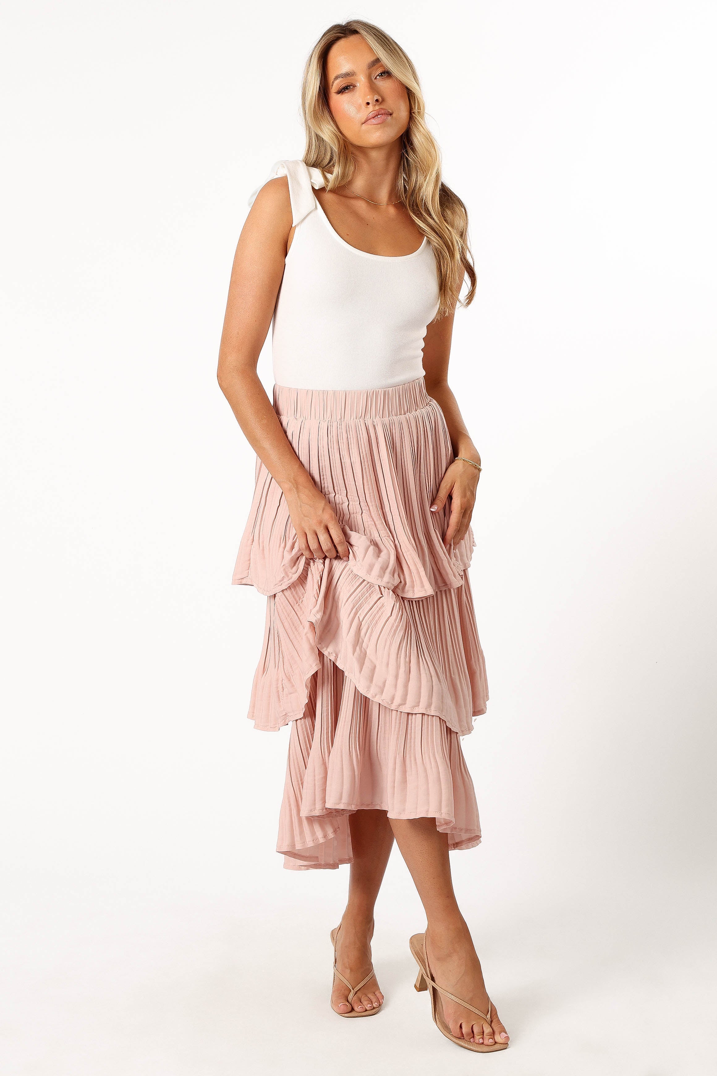 BOTTOMS Rylan Maxi Skirt - Champagne Pink