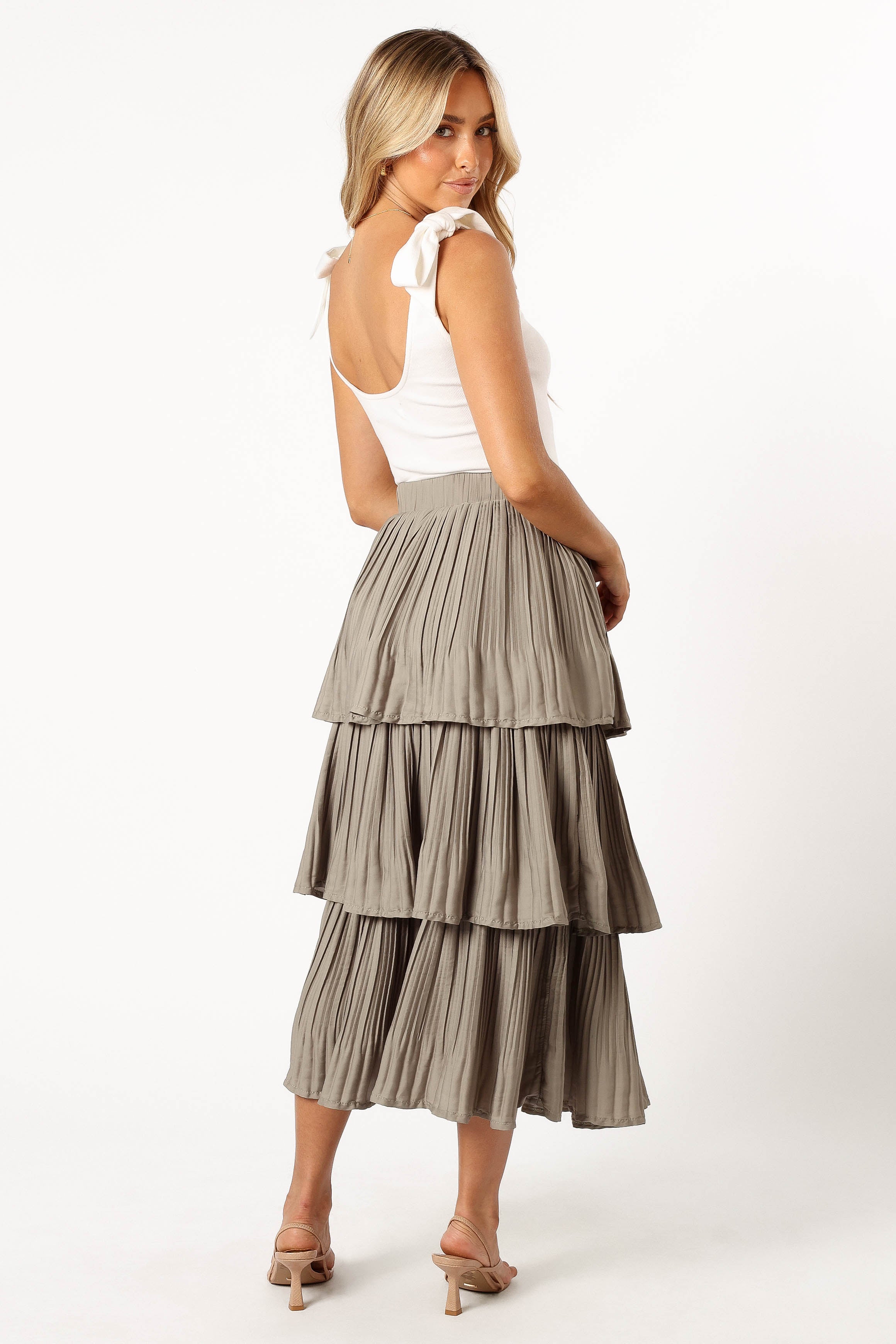 BOTTOMS @Rylan Maxi Skirt - Dusty Sage