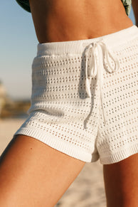 BOTTOMS @Ryleigh Knit Short - White