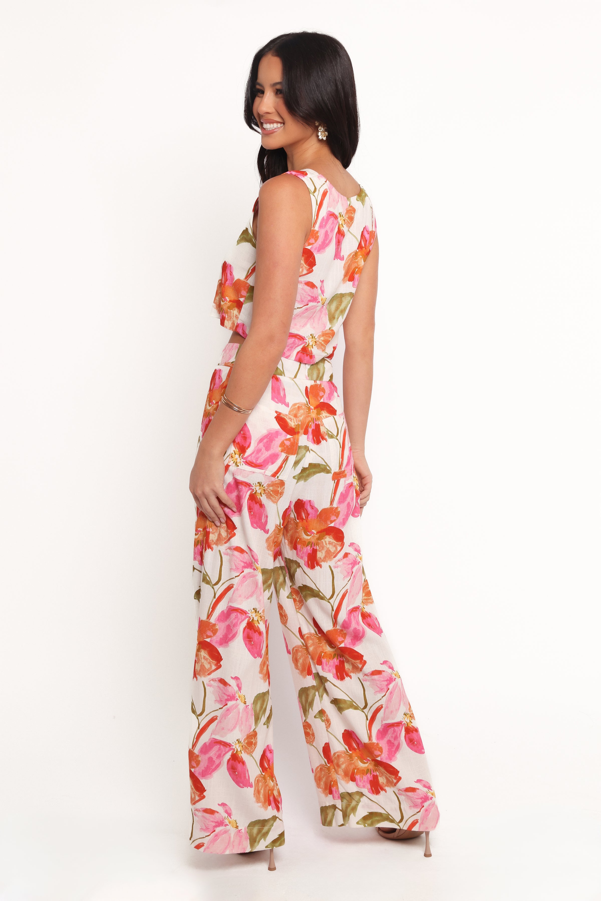 BOTTOMS Saffra Wide Leg Pants - Everlyn Print