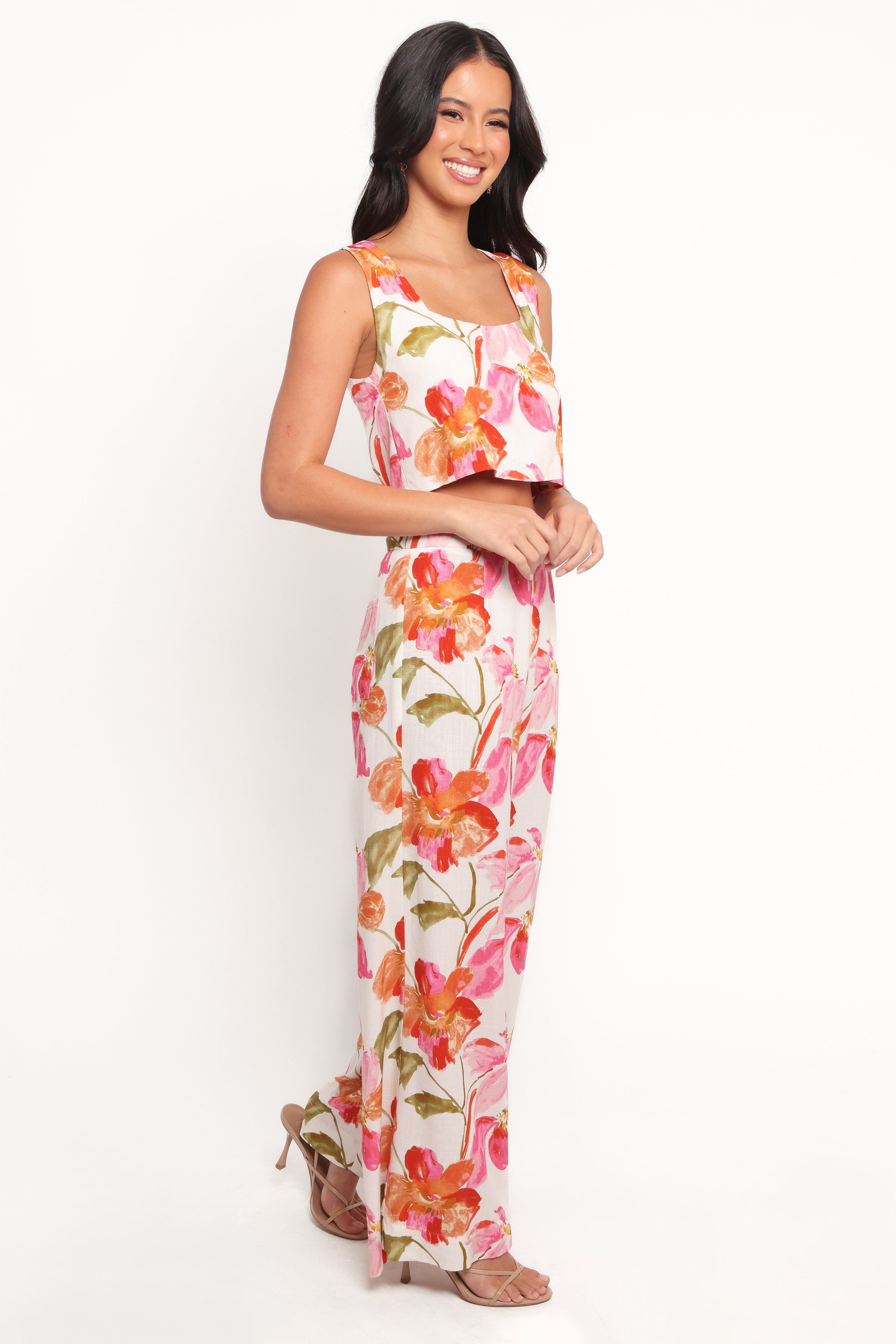 BOTTOMS Saffra Wide Leg Pants - Everlyn Print