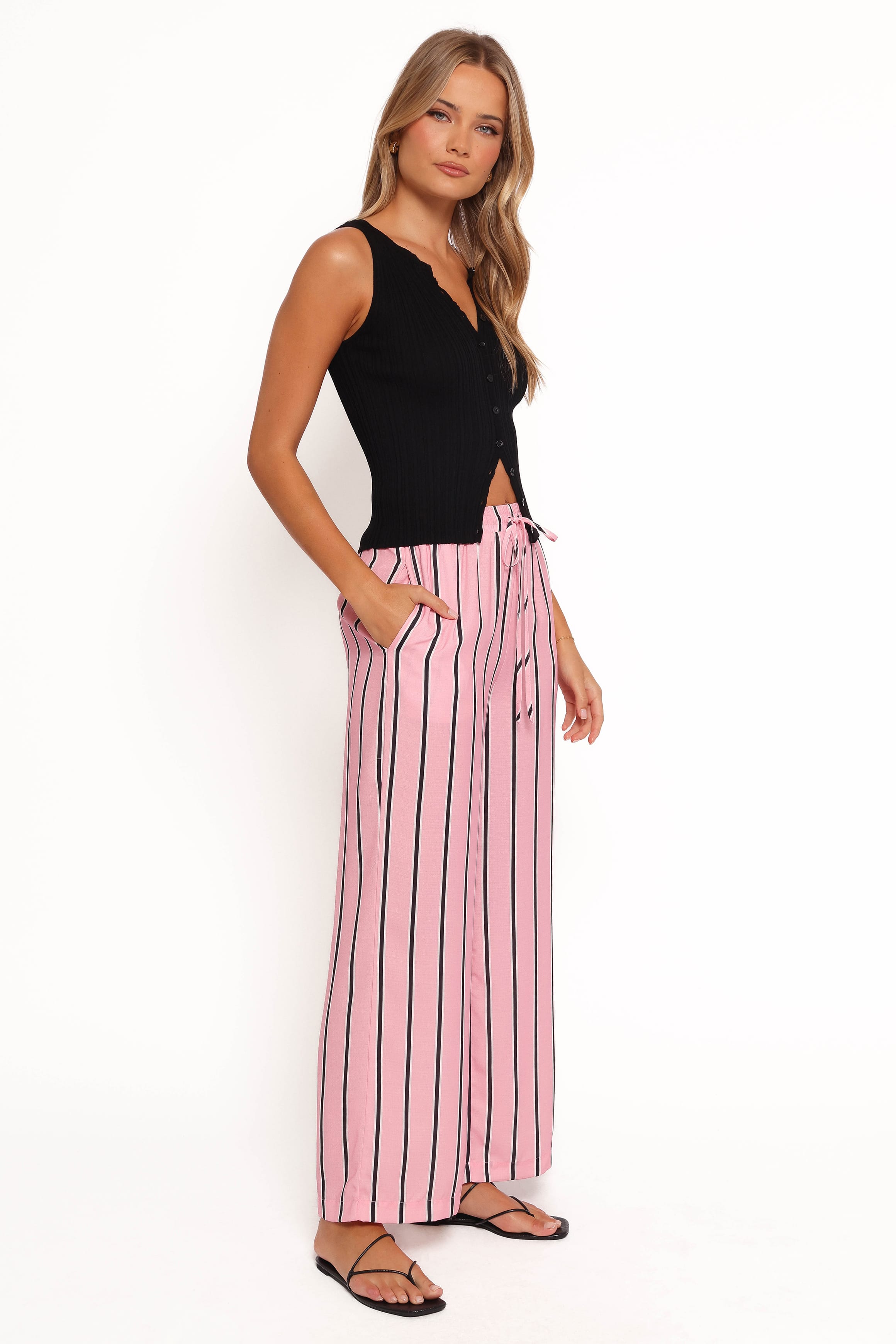 BOTTOMS Samara Pant - Pink Stripe