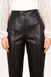 BOTTOMS Sandy Faux Leather Pants - Black