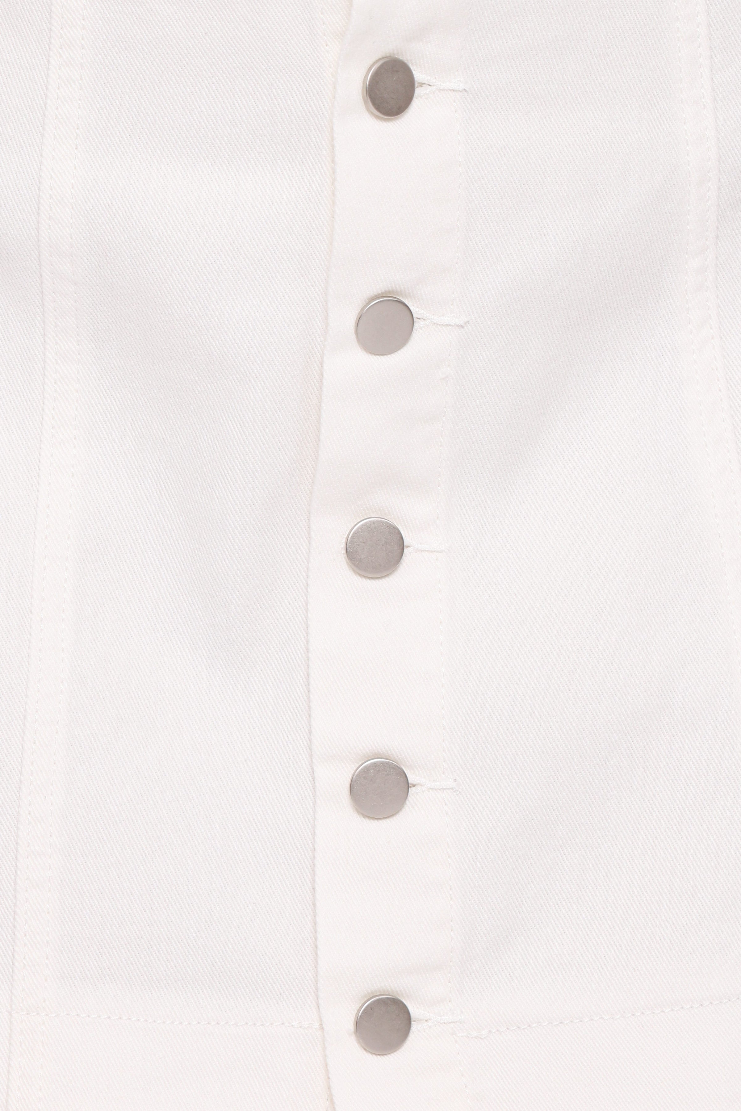 BOTTOMS Sara Button Front Denim Mini Skirt - Off White
