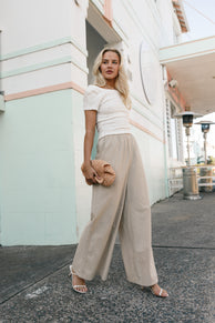 BOTTOMS Savanna Striped Pants - Apricot