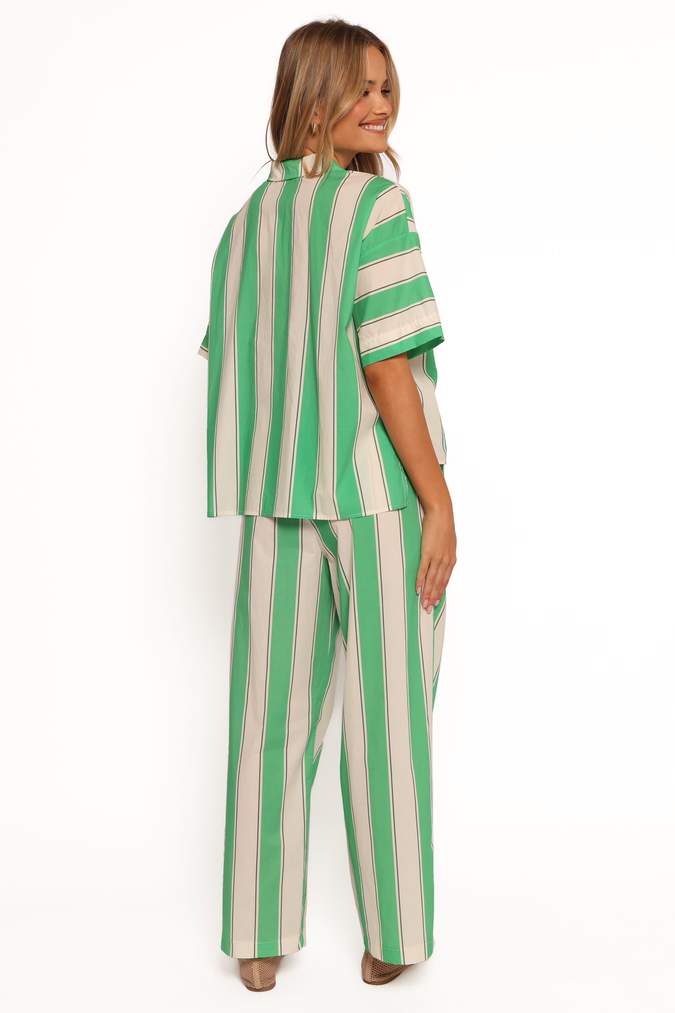 BOTTOMS Shailene Pant - Green Stripe