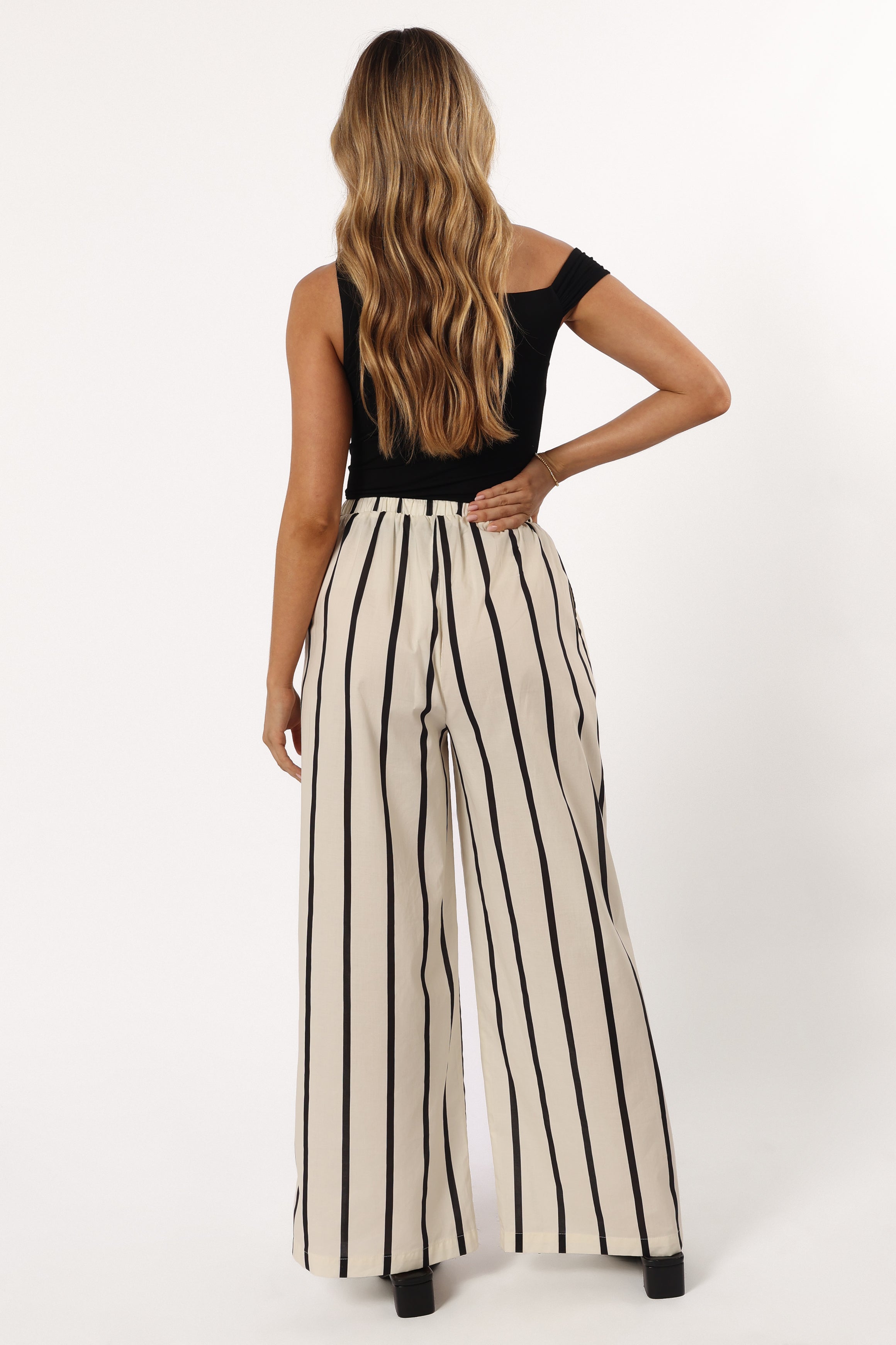 BOTTOMS @Silvia Pant - Cream Stripe (Hold for Winter Essentials)