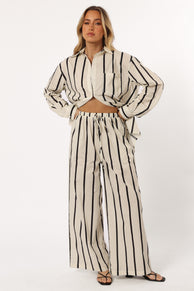 BOTTOMS @Silvia Pant - Cream Stripe (Hold for Winter Essentials)