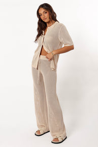 BOTTOMS @Smith Knit Pant - Sand (Hold for Euro Summer)