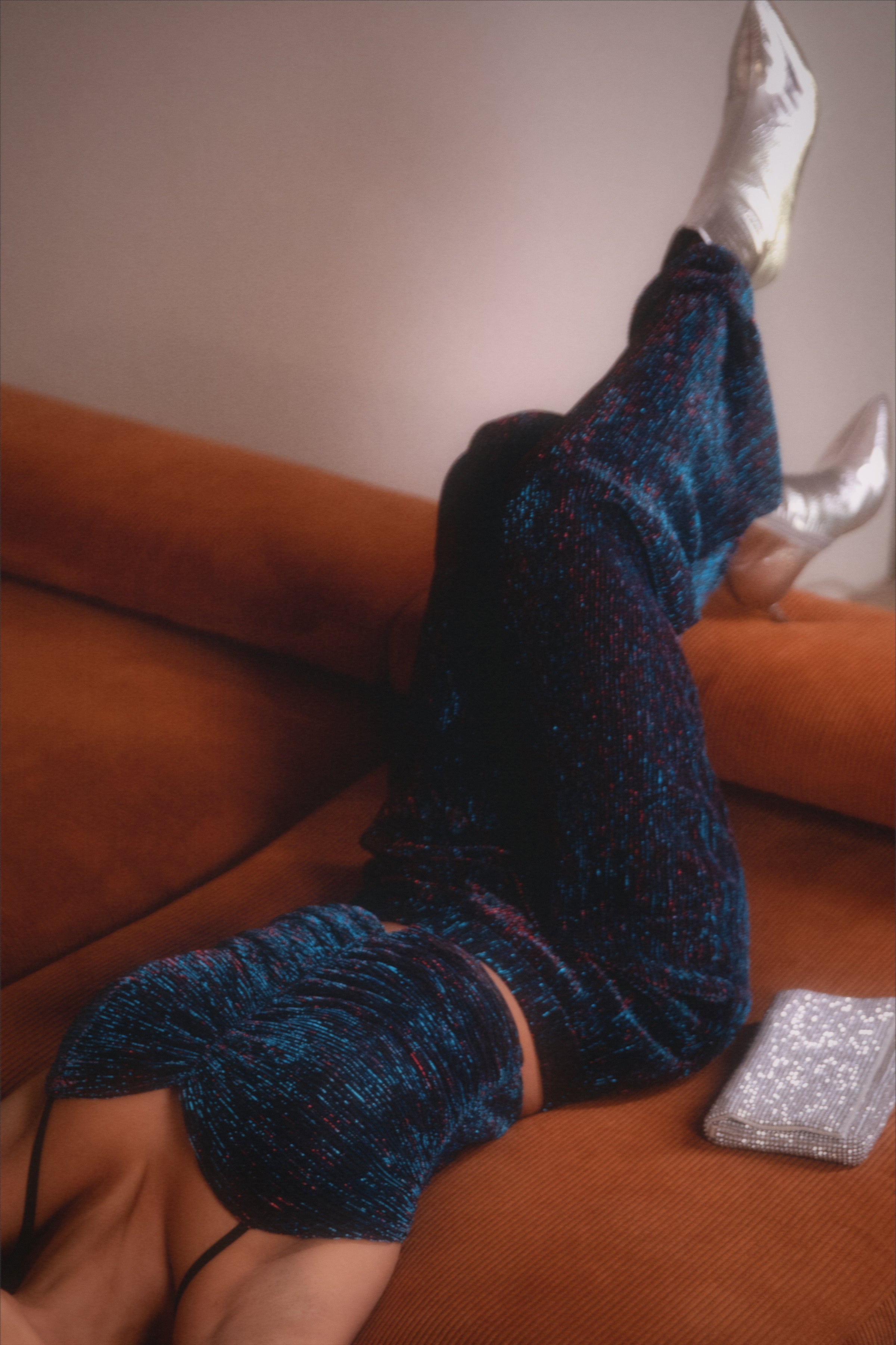 BOTTOMS Sonja Wide Leg Pant - Black Teal