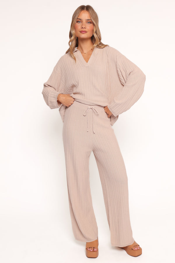 BOTTOMS Sonole Ribbed Knit Pant - Oat