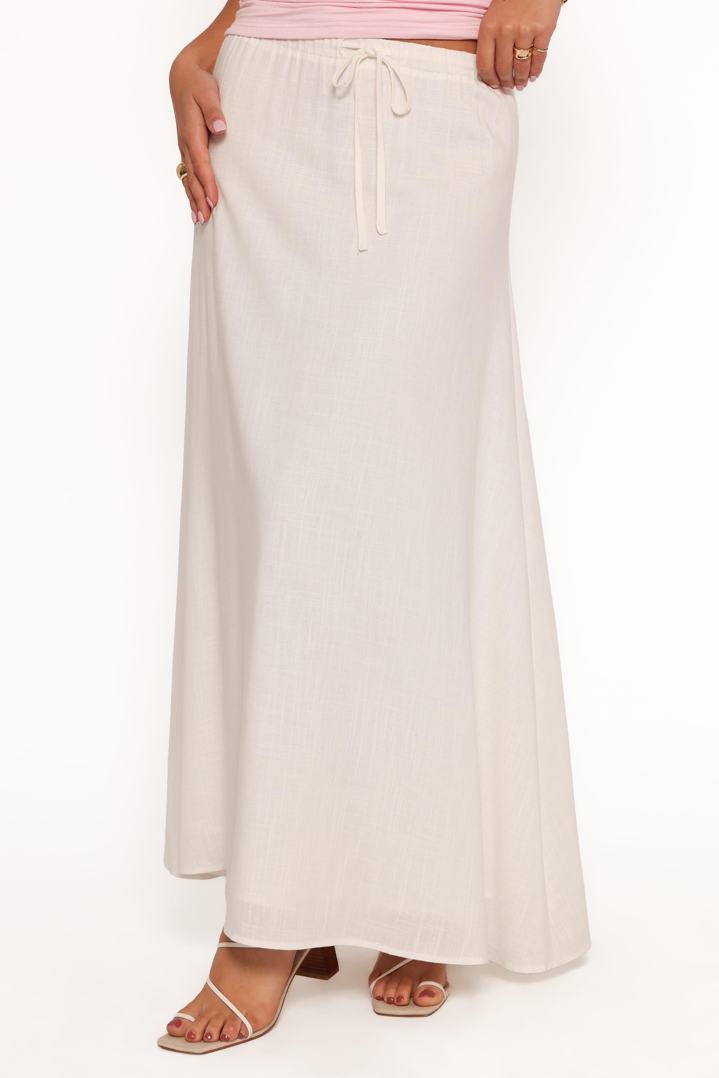 BOTTOMS Stevie Maxi Skirt - White