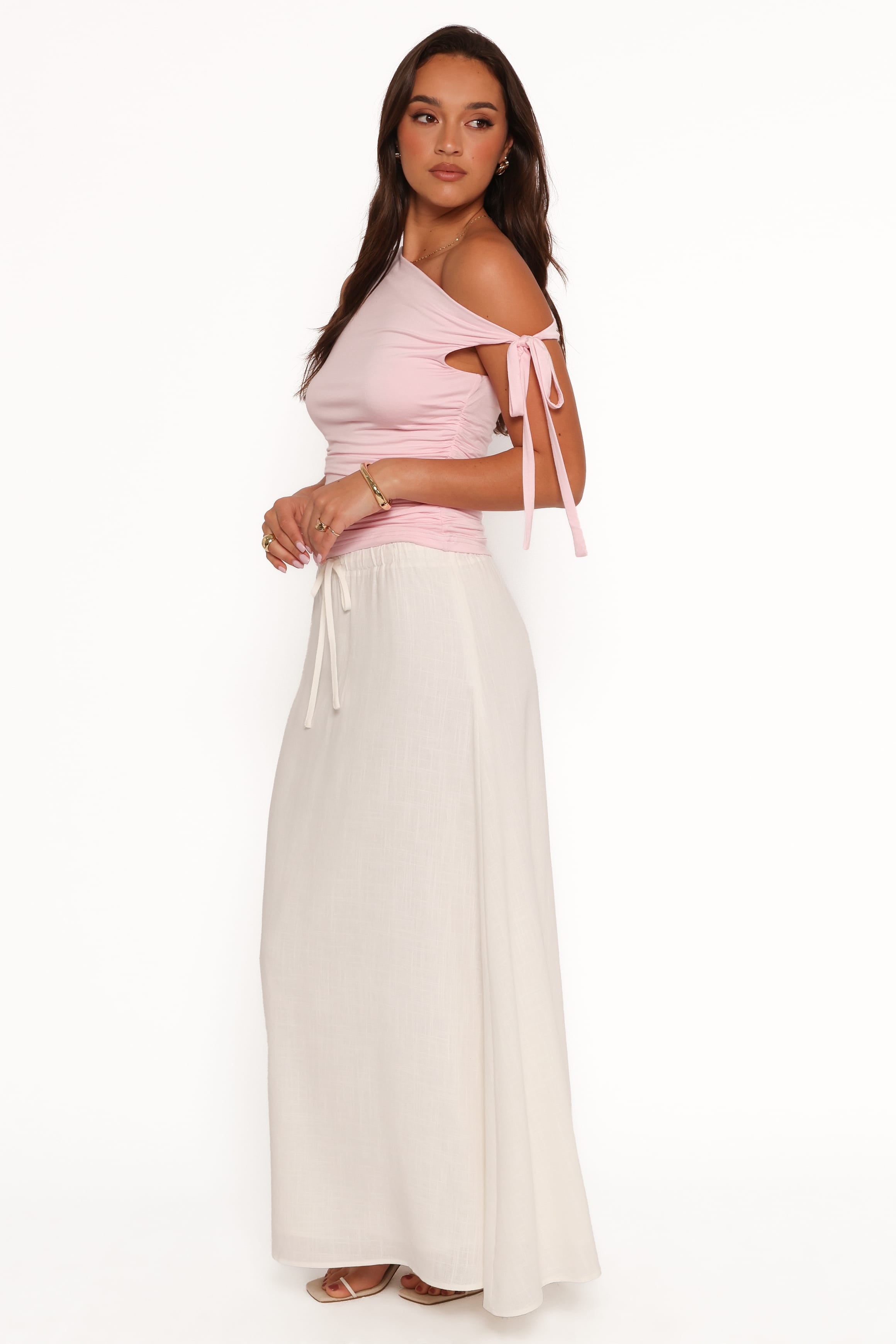 BOTTOMS Stevie Maxi Skirt - White