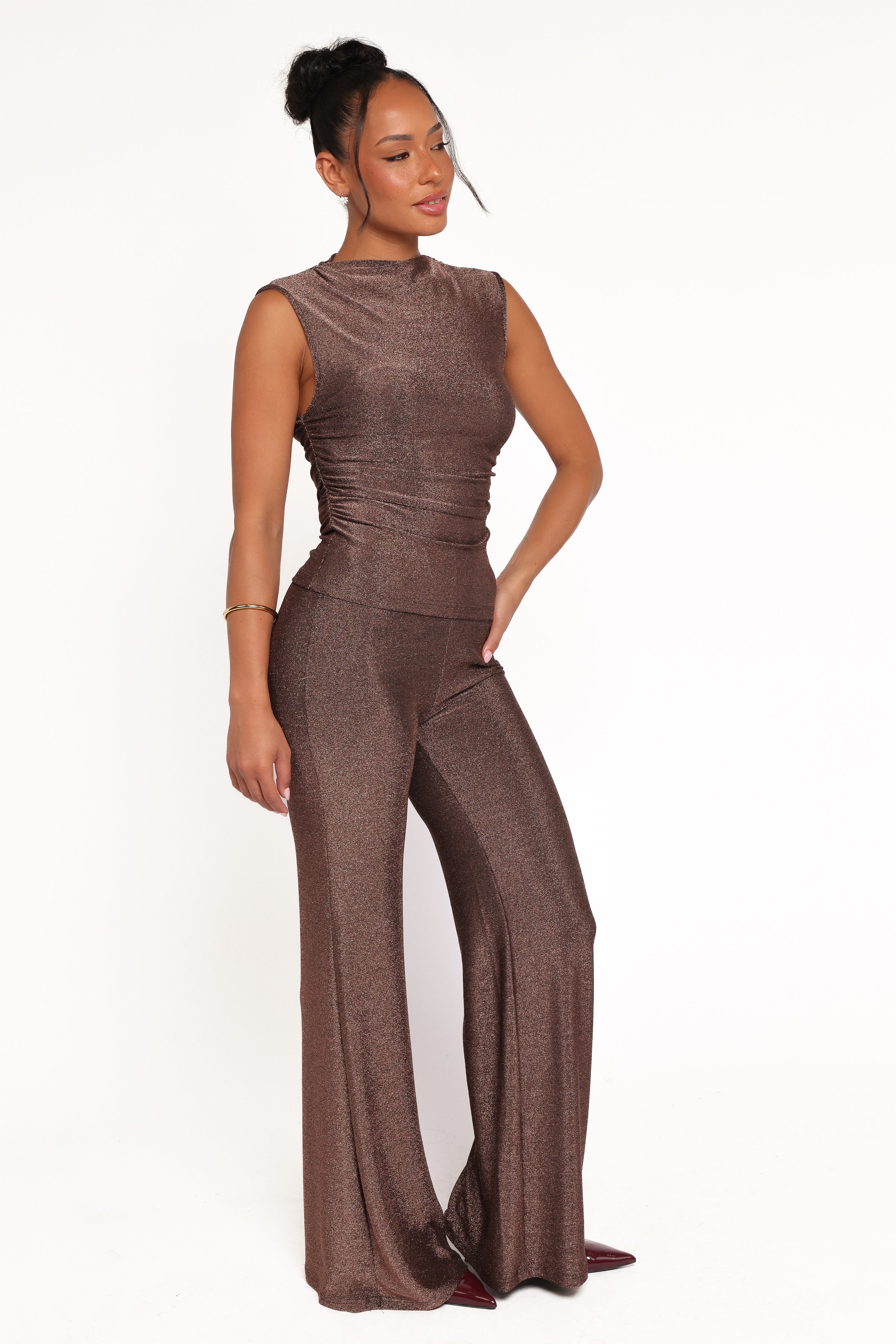 BOTTOMS Sydney Wide Leg Pant - Bronze