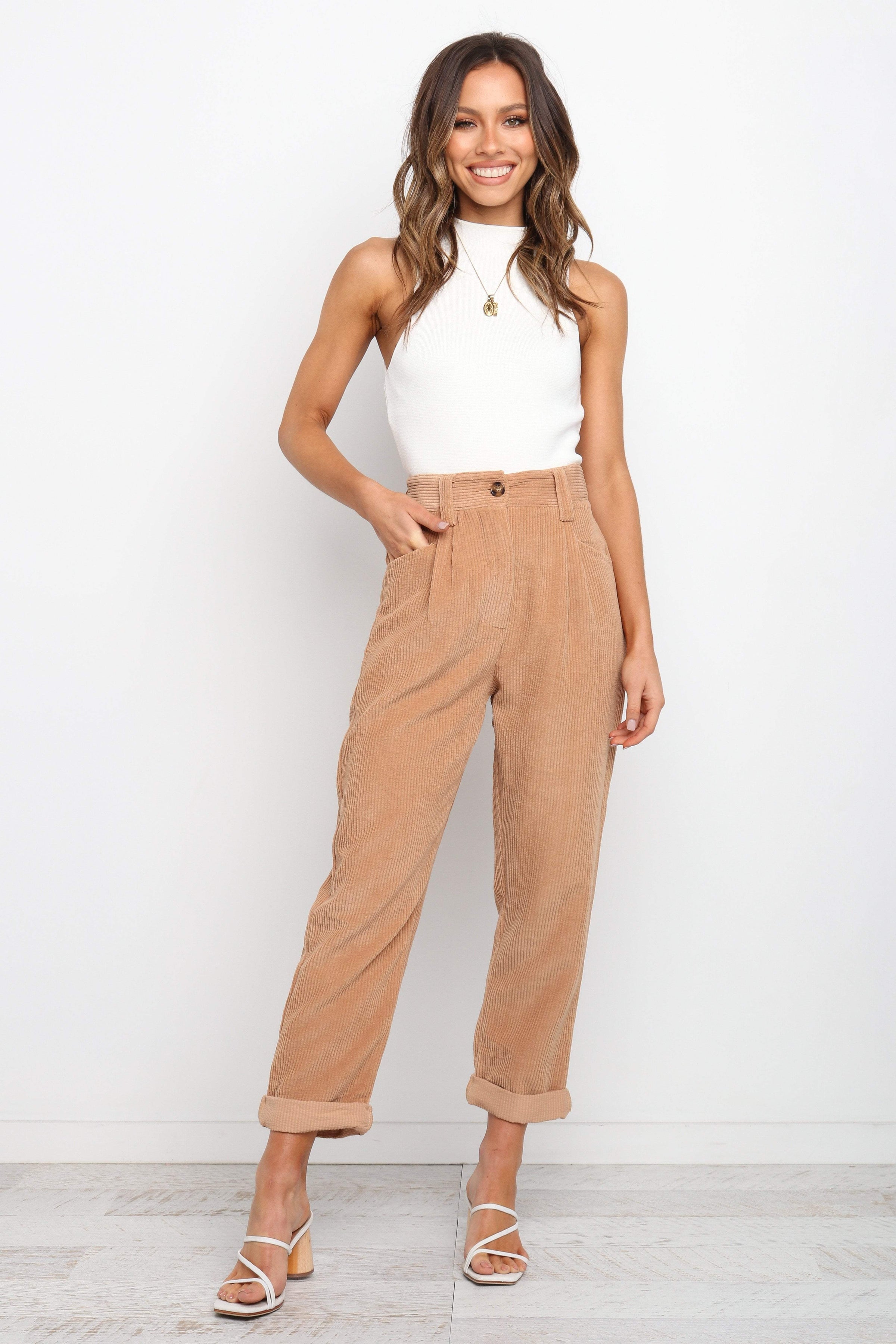 BOTTOMS @Talaren Cord Pant - Beige