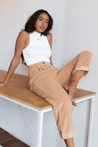 BOTTOMS @Talaren Cord Pant - Beige