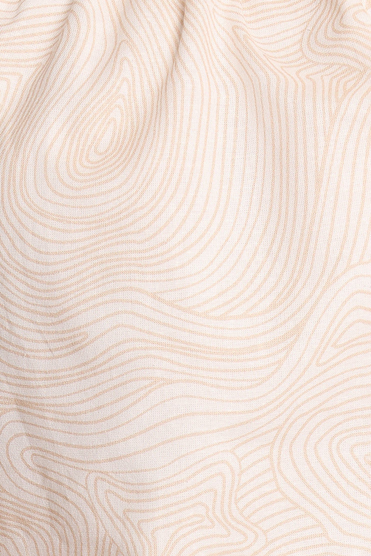 BOTTOMS Tuliya High Waist Shorts - Tan Swirl