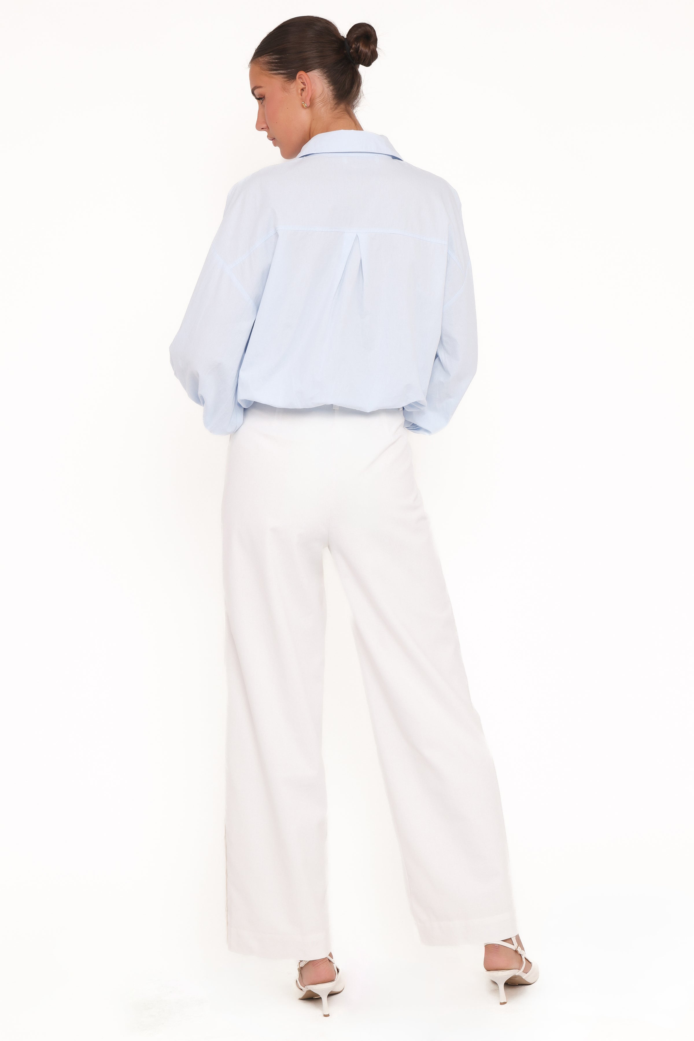 BOTTOMS Tullia Button Detail Pant - White