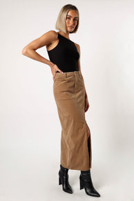 BOTTOMS @Ulla Midi Skirt - Mocha