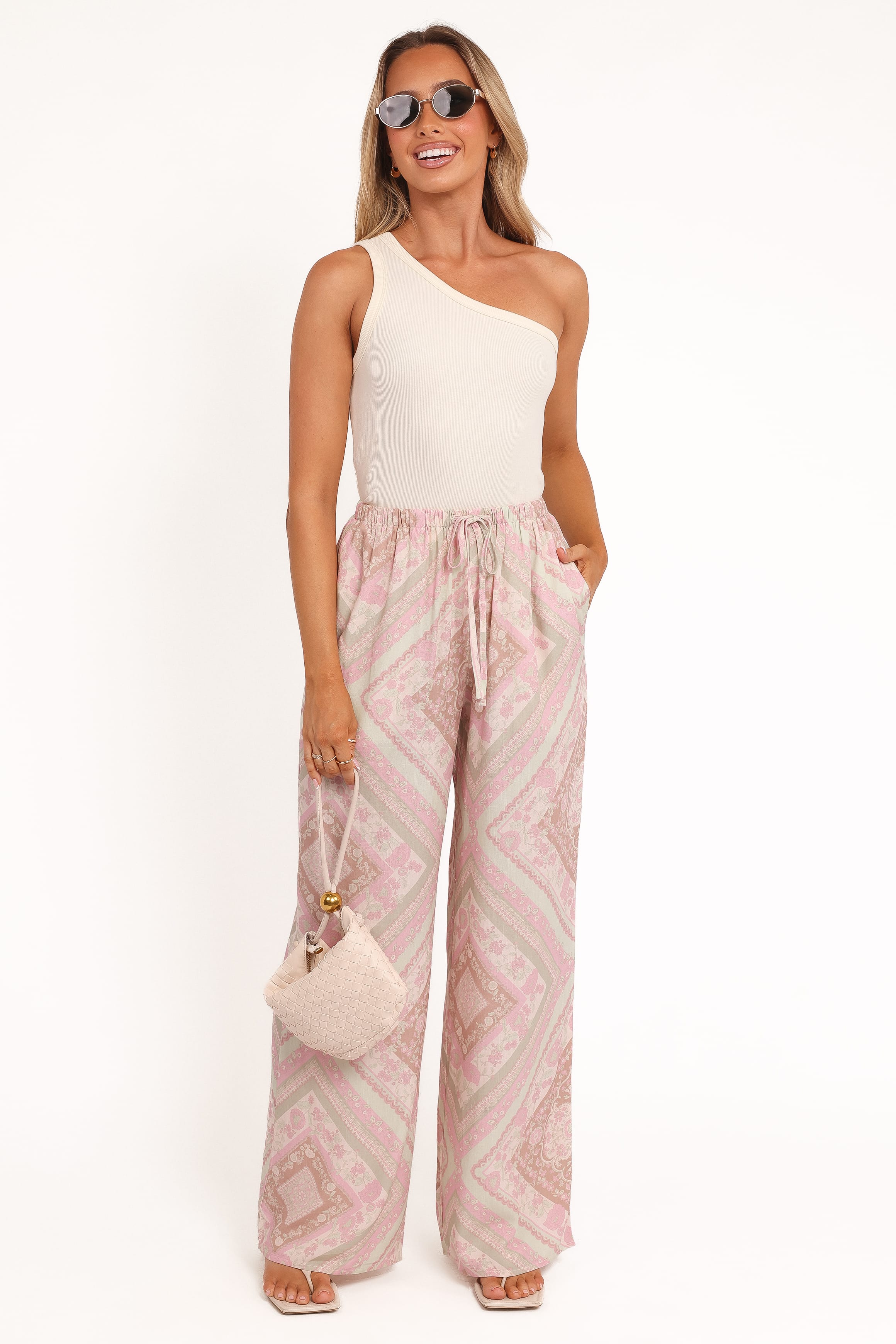 BOTTOMS Varia Wide Leg Pant - Sage Paisley