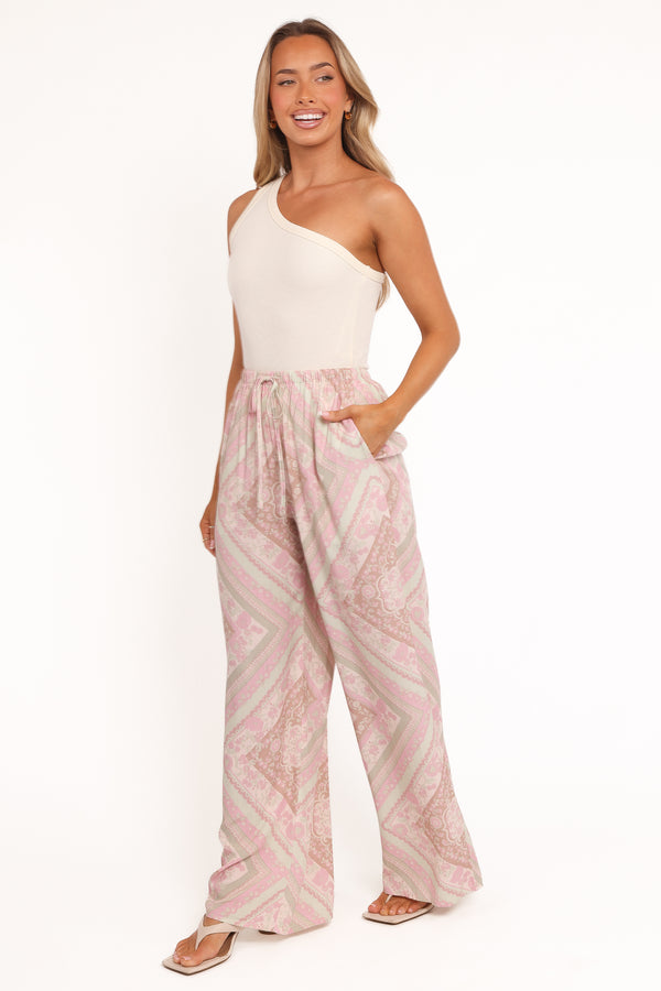 BOTTOMS Varia Wide Leg Pant - Sage Paisley