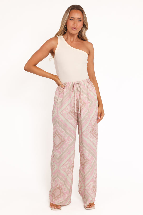 BOTTOMS Varia Wide Leg Pant - Sage Paisley