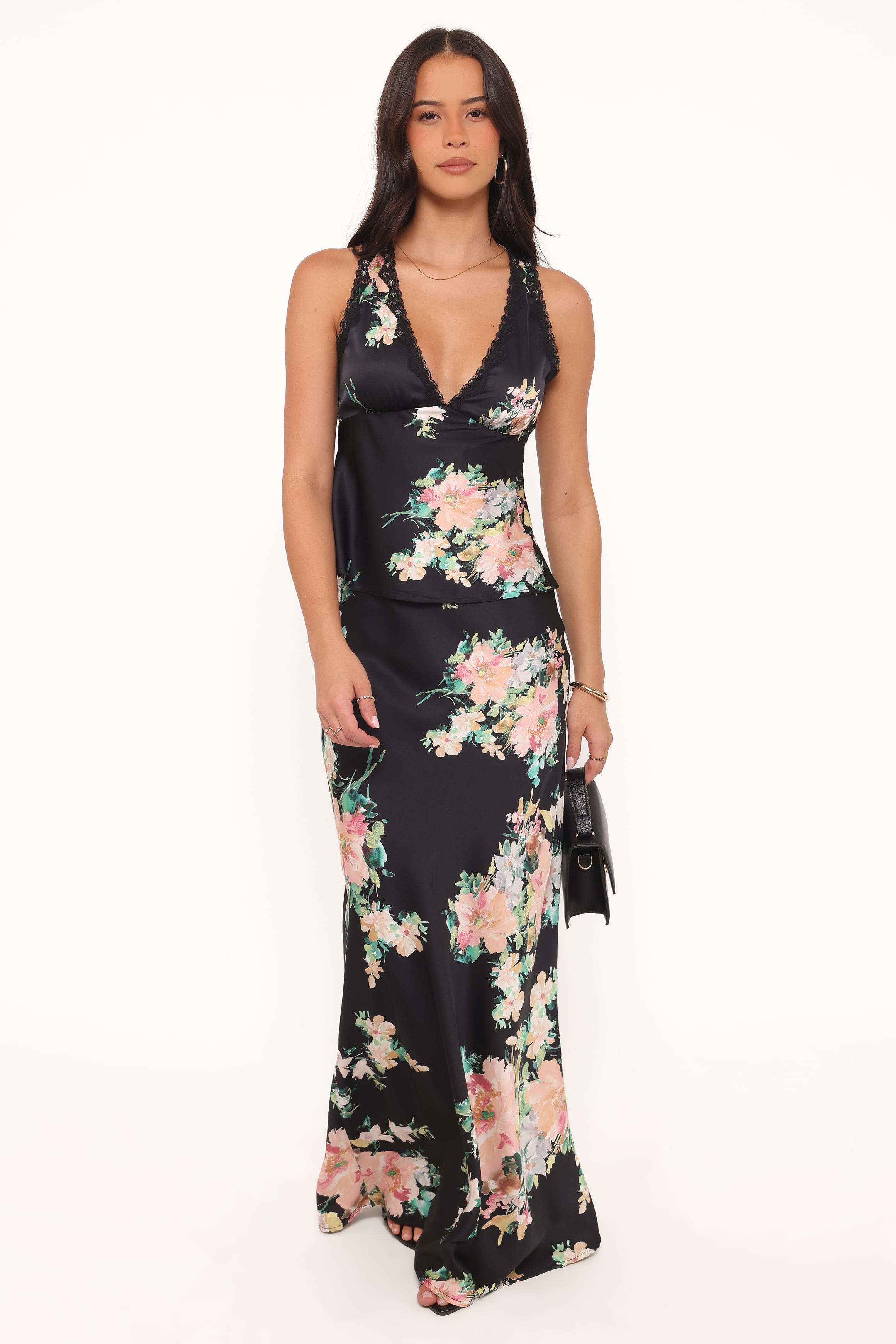 BOTTOMS Velman Skirt - Black Floral