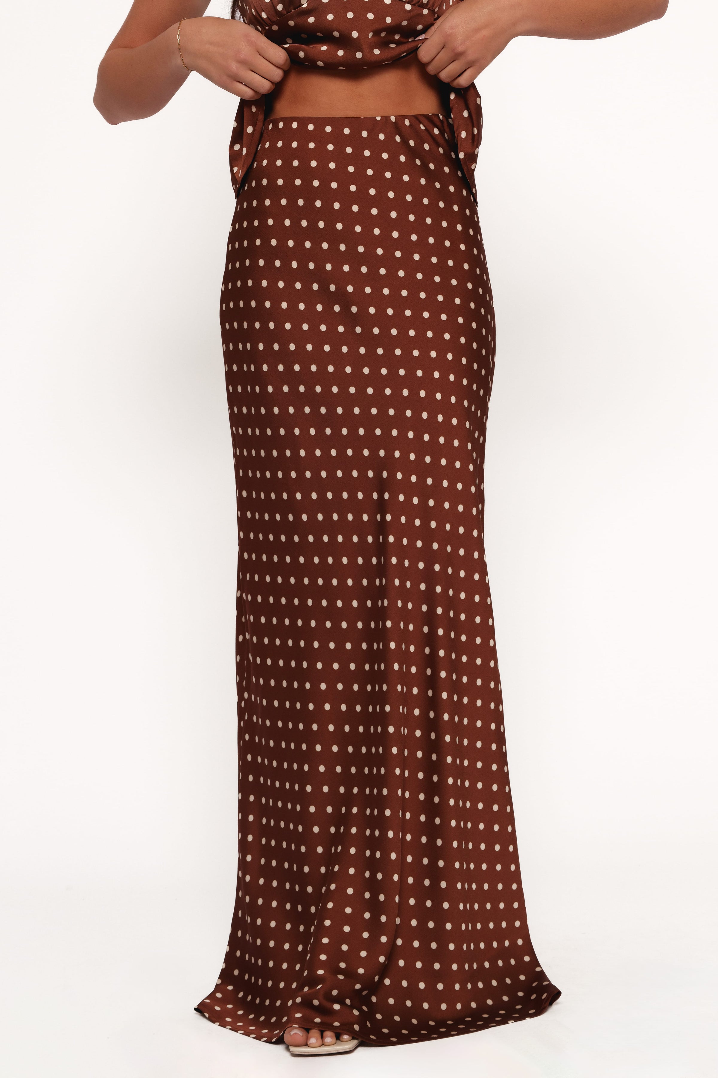 BOTTOMS Velman Skirt - Brown Polka Dot